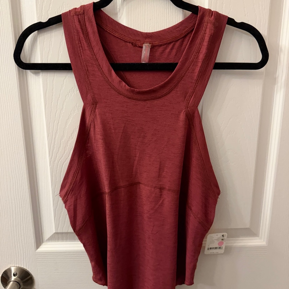 Free People Movement Women's Sleeveless Tank in Color Sour Cherry Size Large